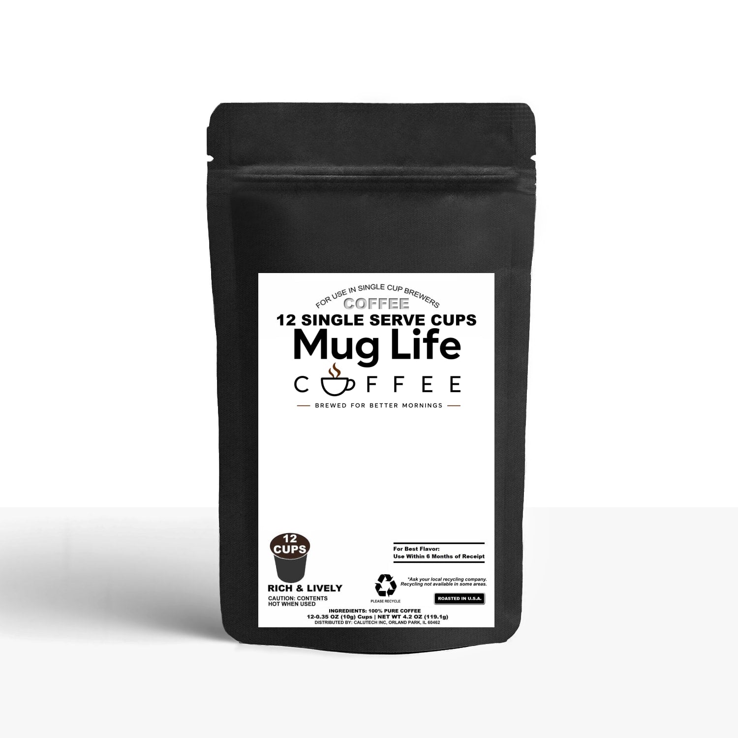 12 Pack Single Serve Coffee Capsules